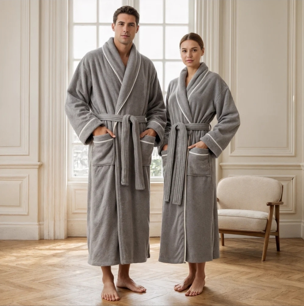 Plush Gray Hotel Spa Luxury Robe